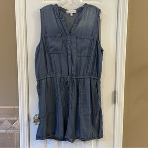 Kelly Renee Chambray Denim Romper - XXL (20)